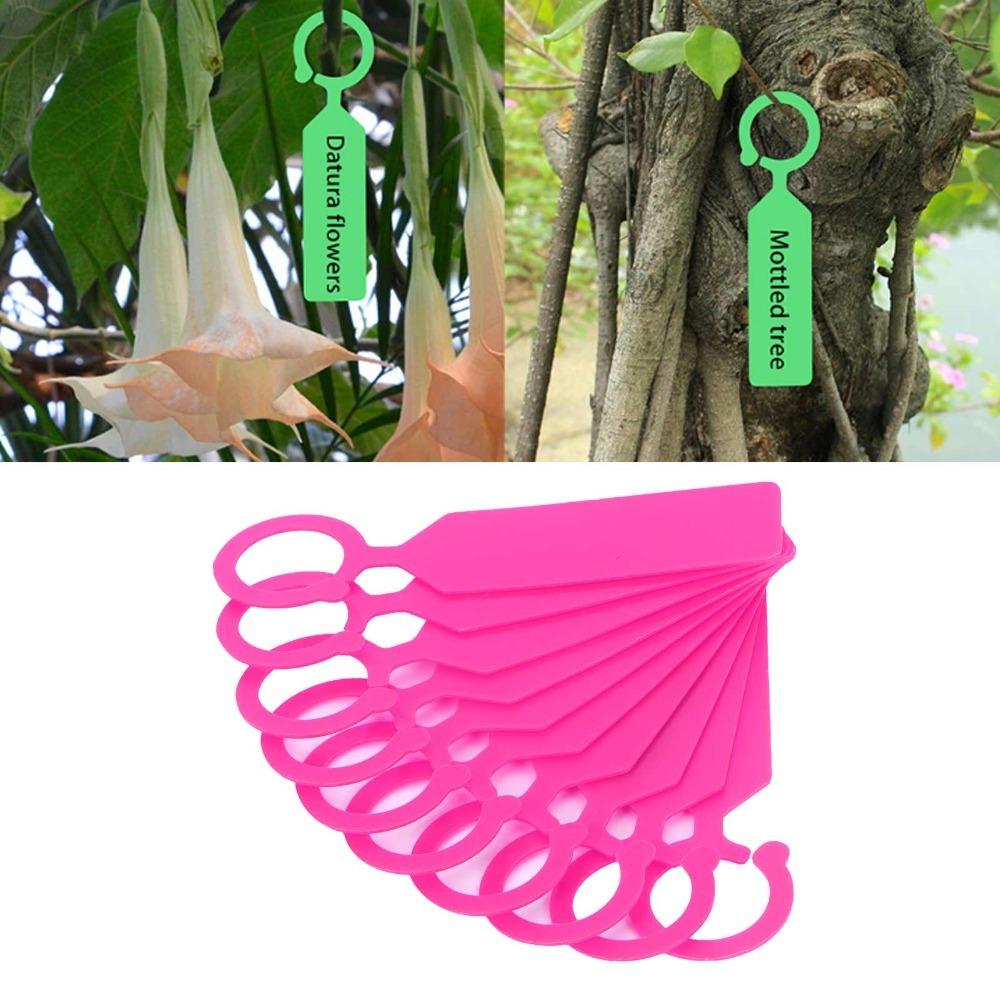 200Pcs Reusable Hanging Flower Tag Lightweight Plant Tree Marker for Gardeners, Growers, and Plant розовый