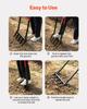 VEVOR Broad Fork, 5-Tine Pitchfork with Dual Fiberglass Handles, Heavy Duty Garden Fork , Ergonomic U-Shaped Design Broadfork Hand Tiller