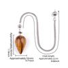 1pc Natural Stone Pendant Crystal Pendulums for Dowsing Divination Obsidian Quartz Reiki Spiritual Healing Pendule Jewelry