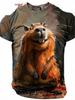 Men's 3D Print T-Shirt with 3D Design, Round Neck, Short Sleeve, Loose Fit, Plus Size, Summer Men's Wear
