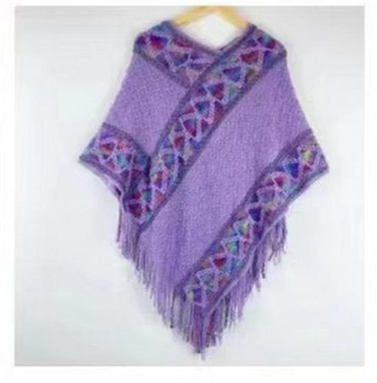 

Этнический стиль Накидка Шаль Пуловер для осени и весны - Идеально для путешествий и отпуска, Как видно в TikTok