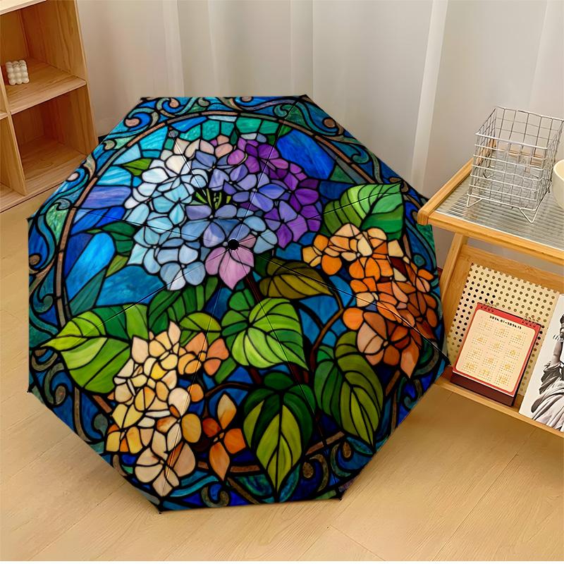 

Hummingbirds and Floral Elegance 1 Theme Automatic Umbrella Compact 8-Rib Design Sturdy Construction Durable Umbrella Stylish Accessory