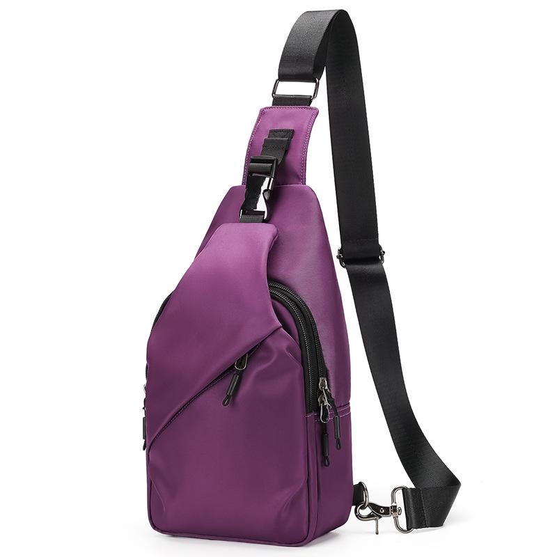Men's breast bag Large capacity sports messenger bag Travel waterproof shoulder bag Functional wind Simple leisure