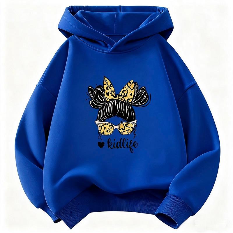 Leopard Print Kid Life Cute Hoodie Kids Children's Sweatshirt Cute Harajuku Hoody for Boys Girls Autumn Winter Casual Hoodies