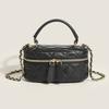 IELGY Niche Design Sweet Female Bag Chain Box Bag Embroidered Thread Diamond Shoulder Messenger Bag Portable