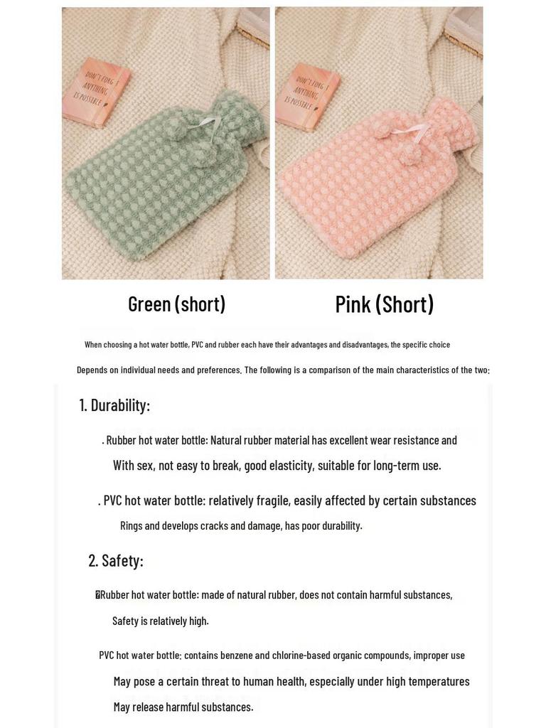 Plush Hot Water Bottle 2025 - Large, New Style Bed & Foot Warmer Gift for Girls