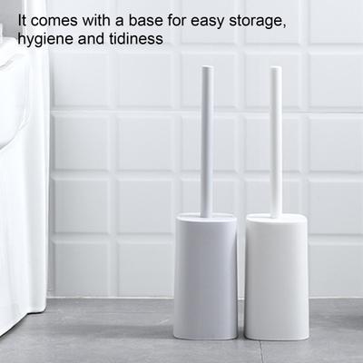 Ceramiczna szczotka do toalety zapobiegająca nieprzyjemnym zapachom z zestawem uchwytów. Długa rączka. Trwałe włosie. Odporna na zarysowania szczotka do muszli klozetowej. Artykuły łazienkowe