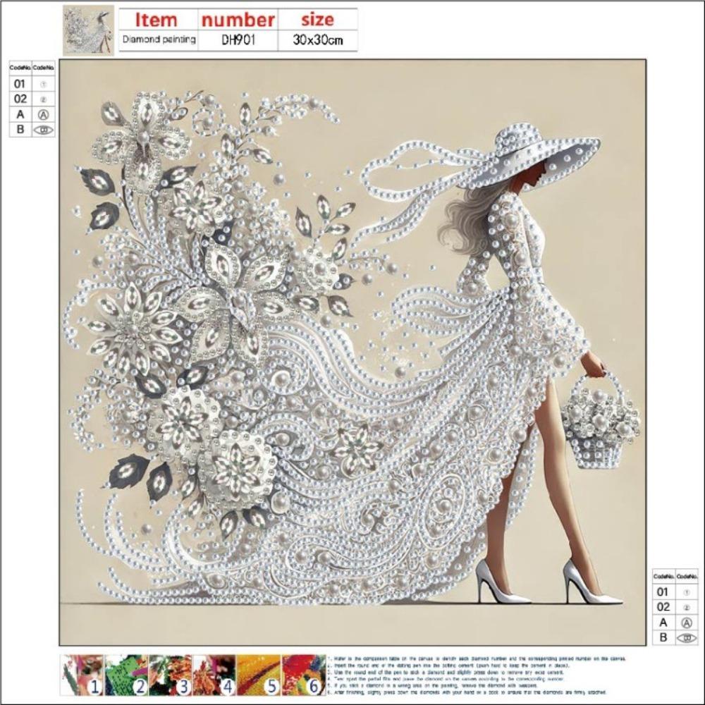 5d Diamond Painting Special-shaped Bright Diamond DIY Pearl Handmade Pendant Home Jewelry