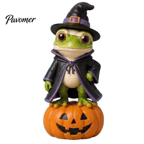 Wooden Cat Figurine Vintage Halloween Figurine, Rustic Witch Zombie Owl Frog Tabletop Decorative Ornament, Farmhouse Tiered Tray Decoration