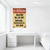Vintage Rusty Metal Trespassing Sign with NO TRESPASSING Text - Funny Distorted 'SURVVORS' Retro Tin Sign for Bar Pub Home Wall