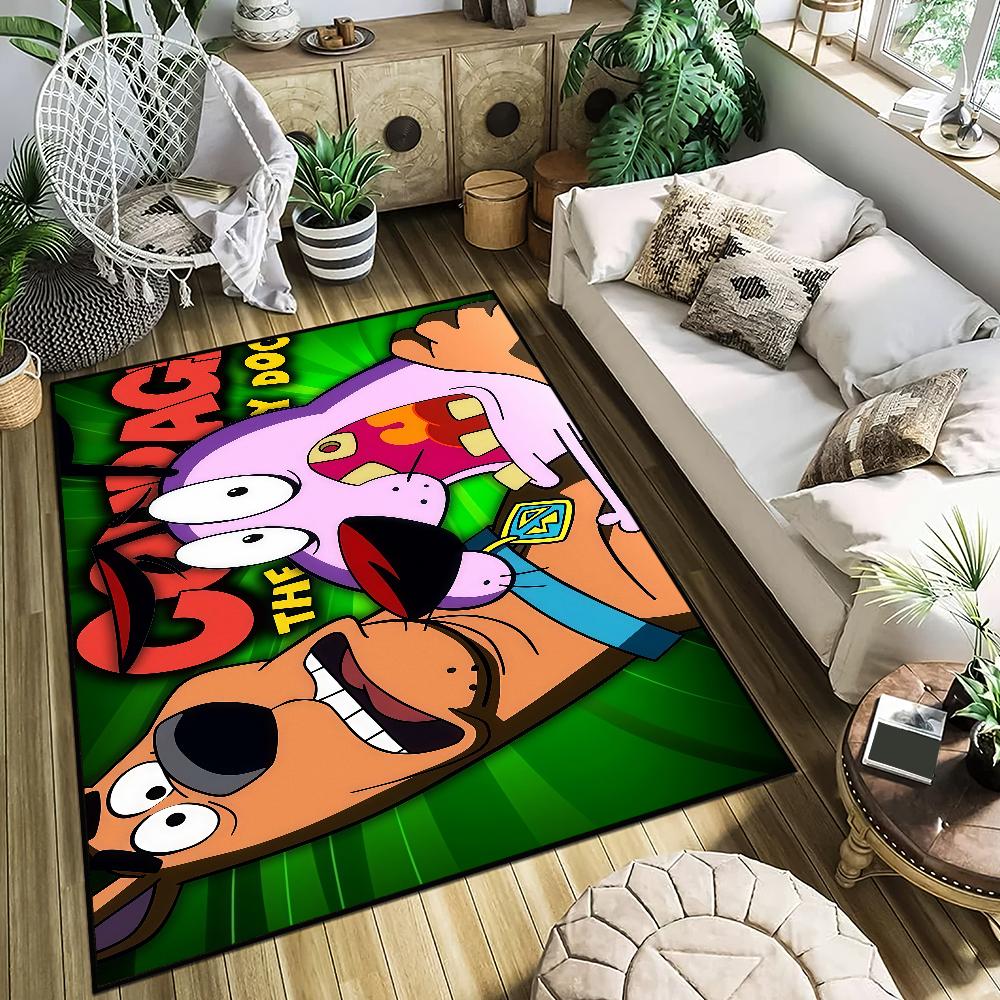 Tappeto Piccolo Cartoon C-CORAGGIO Il Cane Codardo Comodino Cucina Bagno Soggiorno Casa Camera da Letto Tappetino Pavimento Zerbino Tappeto Decorazione