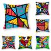 B-BrittoS Art Design Pillow Case 3D Print Polyester Fiber 40*40 Cm Home Sofa Throw Pillow Cover Decoration Festival Gift