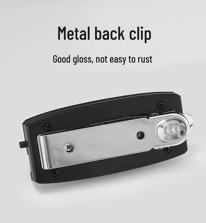 LED Waterproof Shoulder Clip Flashlight with Strobe Function for Property and Sanitation Management.