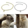 Pet Wedding Heart Collar Jeweled Necklace Heart Charm Wedding Costume Stainless Steel Heart Necklace
