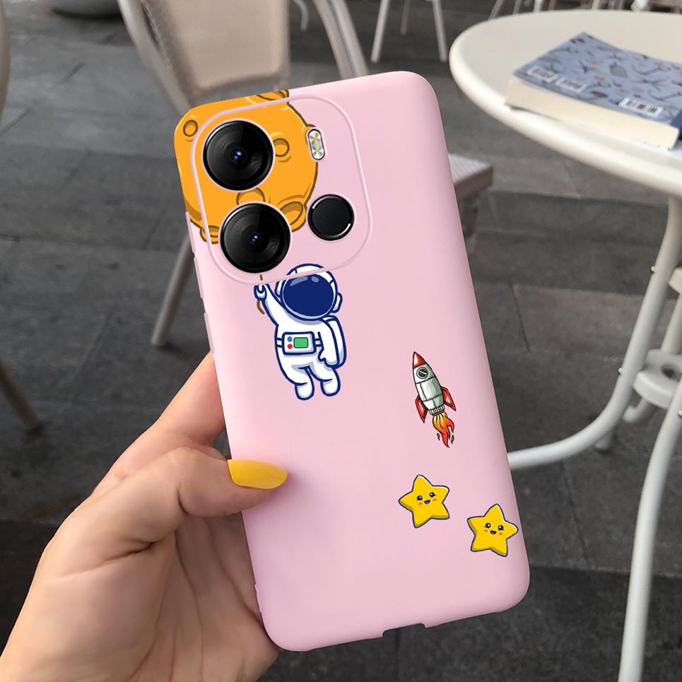 For Cover Tecno Pop 7 Pro Case Astronaut Dragon Silicone TPU Soft Back Cover Cases for Tecno Pop7 Pro BF7 Shockproof Bumper Capa