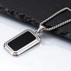 Waterproof Dogtag Necklace for Men Boys,Stylish Stainless Steel Pendant Necklace,Birthday Father Gift