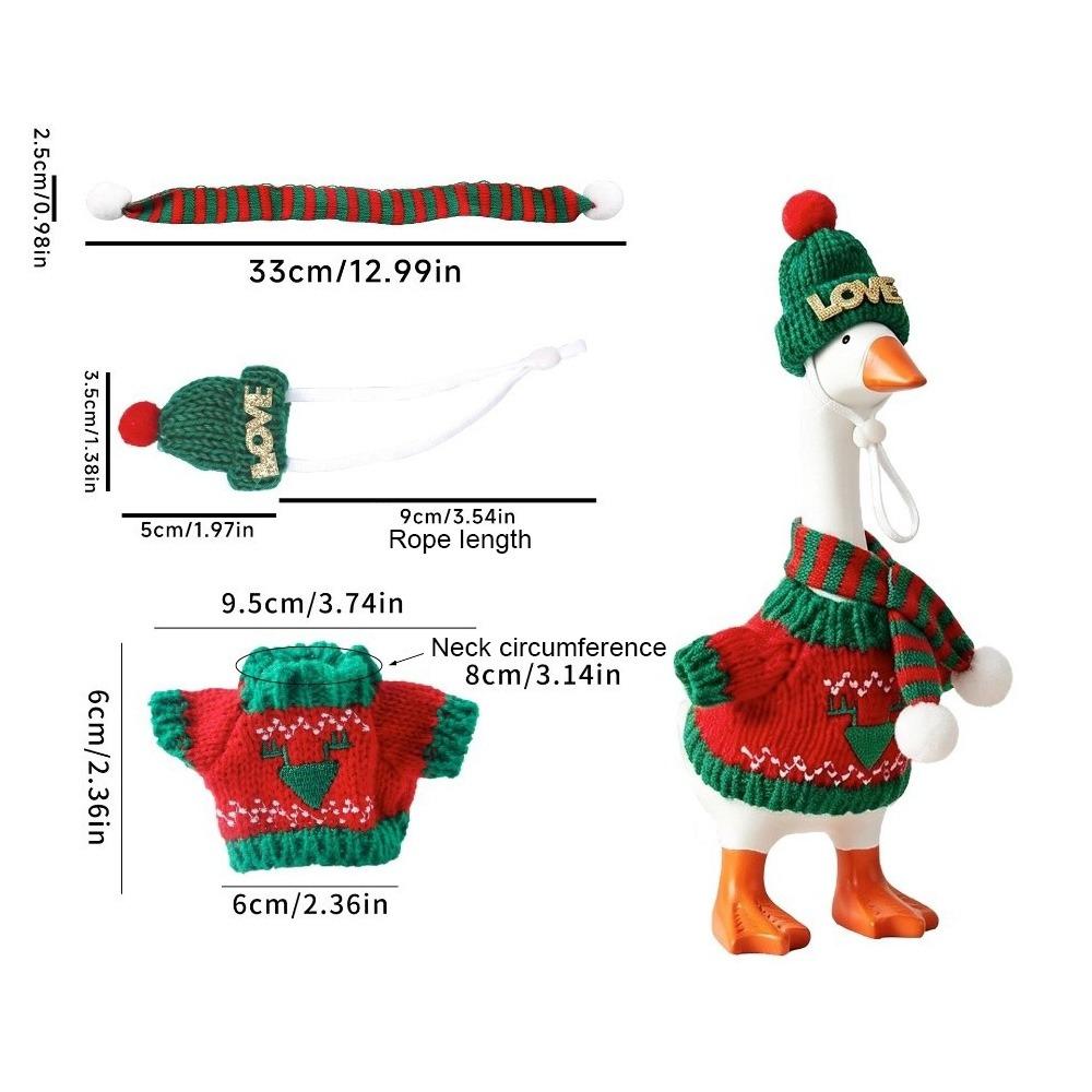 Adjustable Porch Goose Outfit Set Xmas Accessories Multiple Styles Large Decorative Goose Costume Holiday Goose Accessories