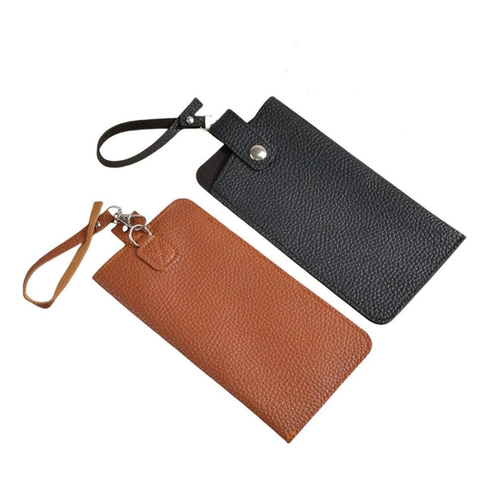 Einfarbige Sonnenbrillentasche PU-Leder Sonnenbrillenhalter Brillen-Zubehör