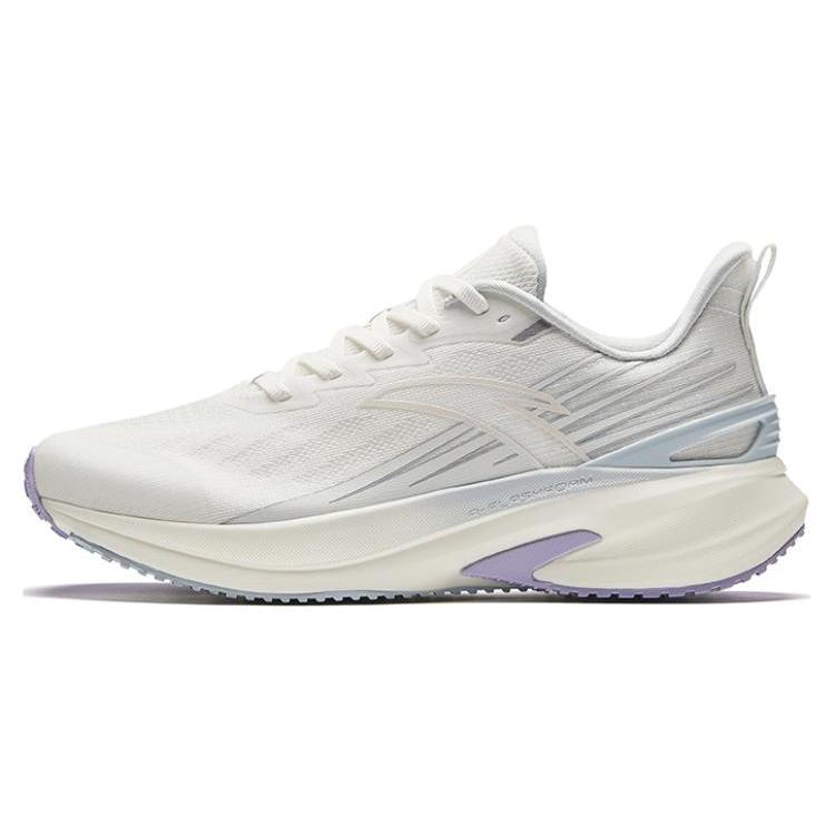 

New Anta Cushioning, Wear Resistant Low Top Training Running Shoes Women s White Purple 122425585-1 35.5