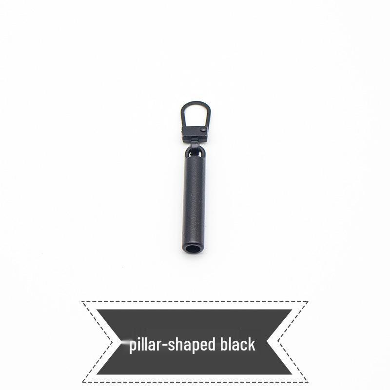 Detachable Zipper Pull Tab Replacement for Jackets - Tool-Free Installation, Pillar Shape.