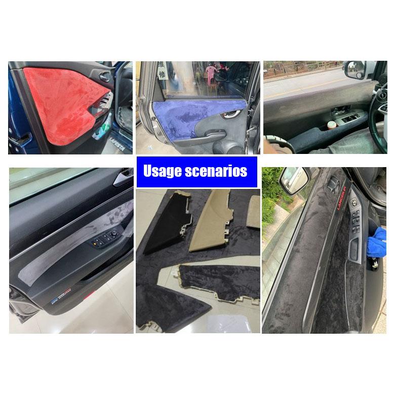 4-Way Stretch Suede Vinyl Wrap | Headliner Fabric for Car Interior | Door Panel & Pillar Repair Kit