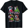Pitbull Christmas Tree Santa Elf Costume Dog Cotton Men T Shirt
