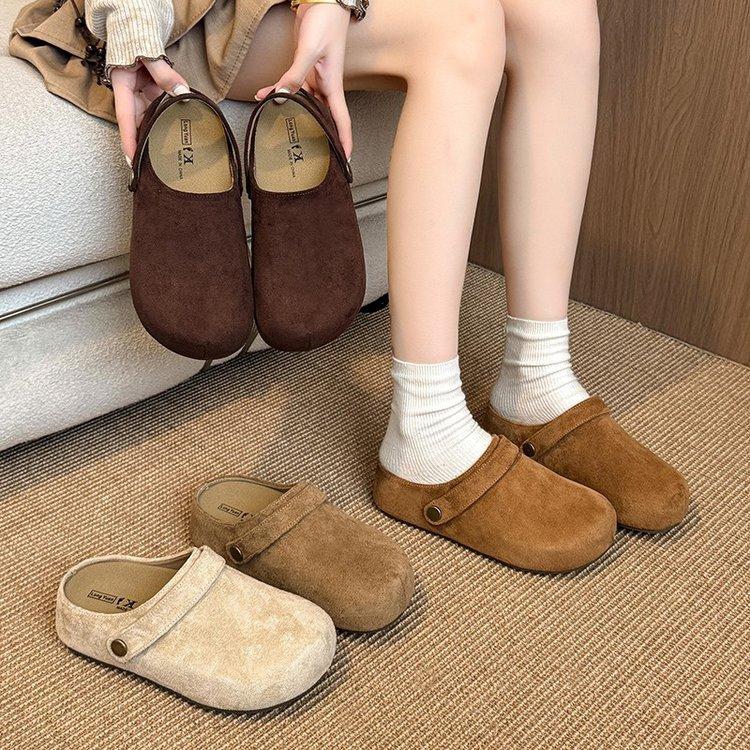 Soft Leather Version~ Small Potato Boken Shoes for Women In the Summer of 2025, the New Inner Height Will Increase, and Two Will Wear Boken Bag Head
