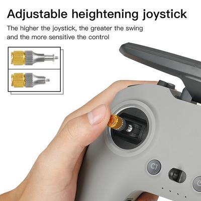 1-3Pairs Remote Controller Extended Joystick Aluminum Alloy Telescopic Thumb Control Sticks for DJI FPV Remote Control Accessory