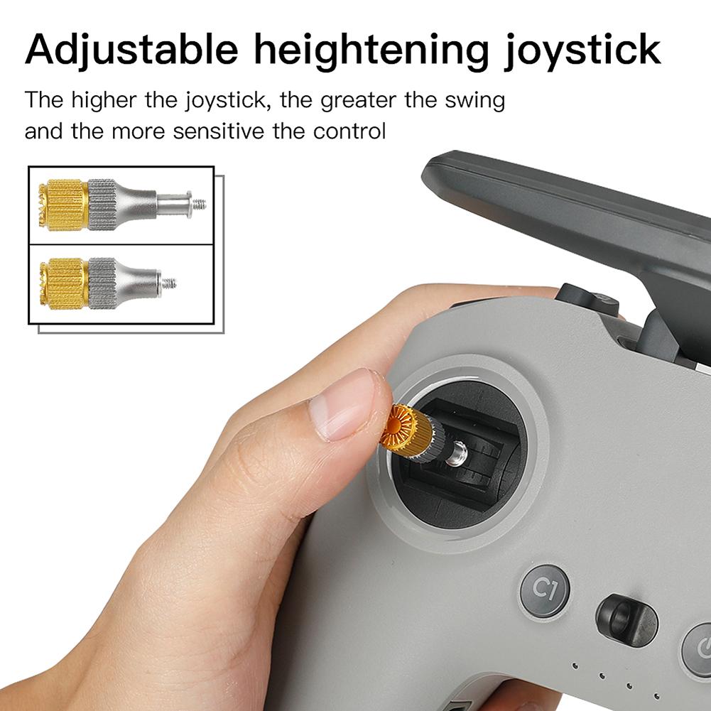 Aluminum Alloy Remote Controller Extended Joystick Detachable Thumb Stick Drone Accessories for DJI FPV Remote Control Rocker