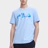 Fila Logo Fashion Casual Simple Knitted Breathable Round Neck Short Sleeve T-Shirt Men Tops Bell-Blue F11M328114F-LB