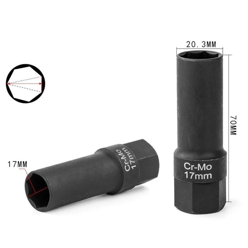 Socket Wrench 7 Angle Sleeve Adapter 1/2in Square Connection Spanner Conveter Ratchet Tool Tire Removal Tool Wrench