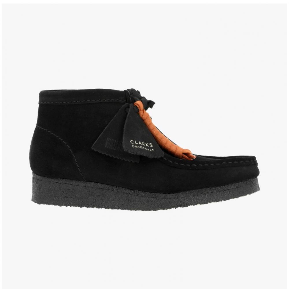 Clarks 26155521 Wallabee Black Suede Boots