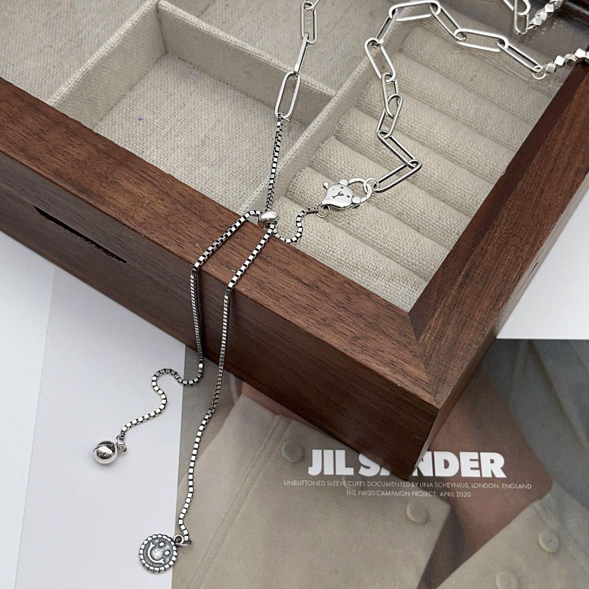 

Регулируемое колье из стерлингового серебра S925 в корейском стиле для женщин 925 Silver