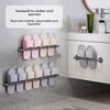 Space Aluminum Wall Mount Shoe Rack For Bathroom With Waterproof Adhesive Installation Modern Design For Home Organization