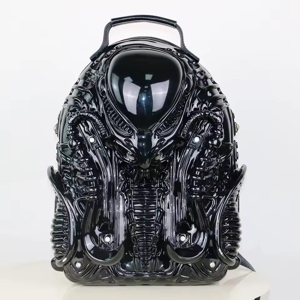 

Men s Anime Backpack Fashion New Cool Alien Backpack Tekken Punk Style Shoulder Bag High Quality Men s Anime Handbag чёрный