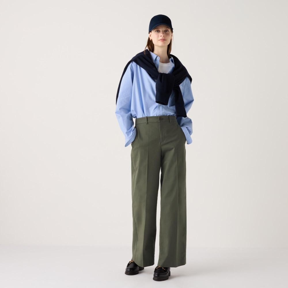 

Широкие брюки-чинос UNIQLO, длина штанины 77 см. 09 BLACK/WOMEN XS