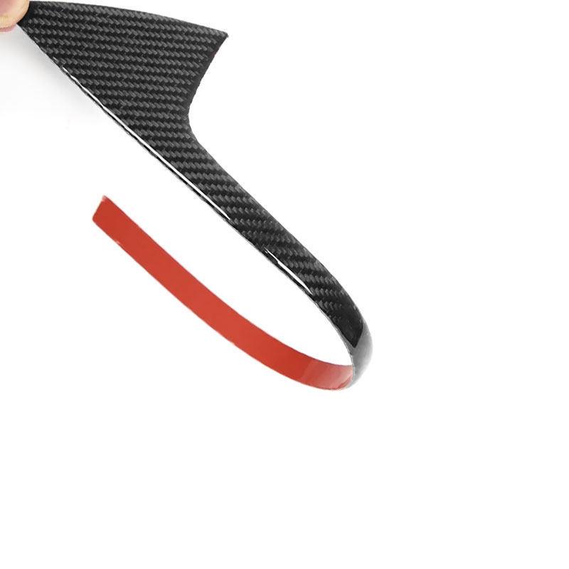 2pcs Car Soft Carbon Fiber Front Door Armrest Panel Cover Trim Interior Accessories For BMW 5 Series I5 G60 2024 2025