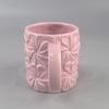 Creative, High-looking, Exquisite Tender Pink Embossed Flower Ceramic Mug for Girls, Springy Home Coffee Cup for Drinking Water