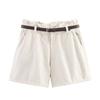 Jnleaog Autumn New Women clothes Western Style French style Design High Waist Paper Bag Type Denim Leisure Shorts