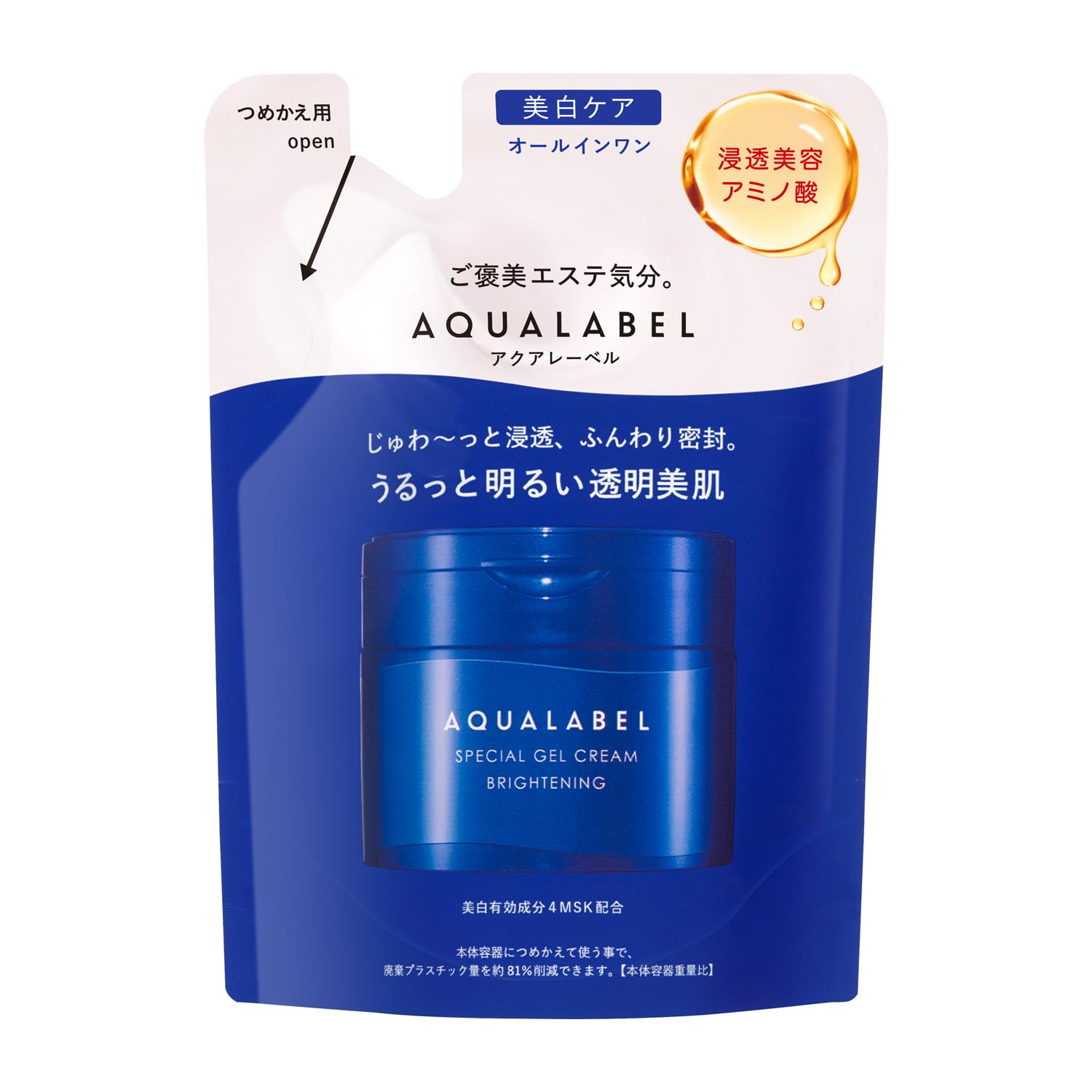 

Aqualabel Special Gel Cream EX 81g Refill 4MSK Vitamin E Derivative Gel Whitening Care (Brightening) All-in-One [Quasi-drug]