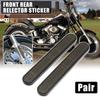 Front Lower Fork Reflector Sticker Rear Saddlebag Cover Smoke Black 1 Pair