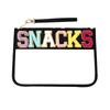 Embroidered PVC Transparent Travel Set: Cosmetics, Toiletries, Towel, File Storage Bag