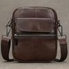 Casual top layer cowhide men's crossbody bag small shoulder bag outdoor waterproof mini waist bag for male phone pouch crossbody