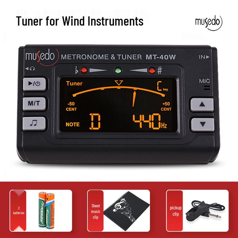 Little Angel MT40W Drie-in-één Blaasinstrument Tuner & Metronoom voor Saxofoon & Dwarsfluit