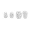 S999 Sterling Silver Good Luck Spacer Beads for DIY Crystal Bracelet or Necklace - Irregular Shape Rope Accessories