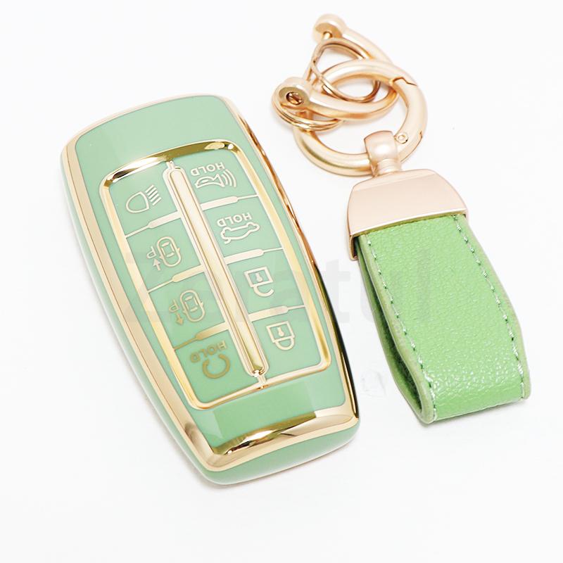 Auto Keyless Soft Tpu Car Key Case For Hyundai Gv80 Gv90 G70 G80 G90 Gv70 For Genesis Shell Fob Cover Keychain Accessories