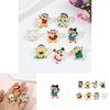 Cute Crayon Shin-chan Metal Badge Cartoon Character Backpack Accessory Wholesale