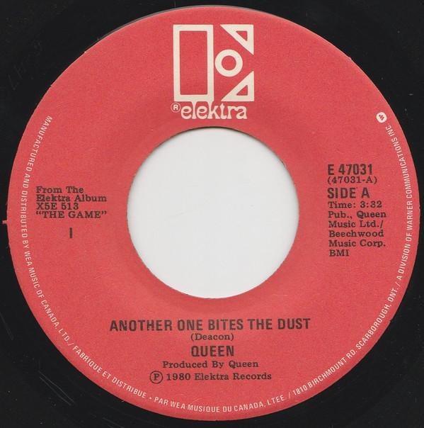 

7inch Record QUEEN Another One Bites The Dust E47031 Elektra 1980 Canada Rock Used