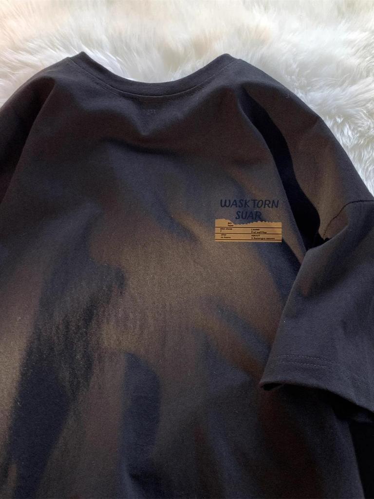 Men's 2025 Trendy Casual Heavyweight Cotton T-Shirt - Short Sleeve, Loose Fit