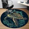 1pc Sea Turtle Print Chair Carpet for Office, Non-slip, Soft and Durable Leisure Rug, Perfect for Office, Living Room Yy251103115